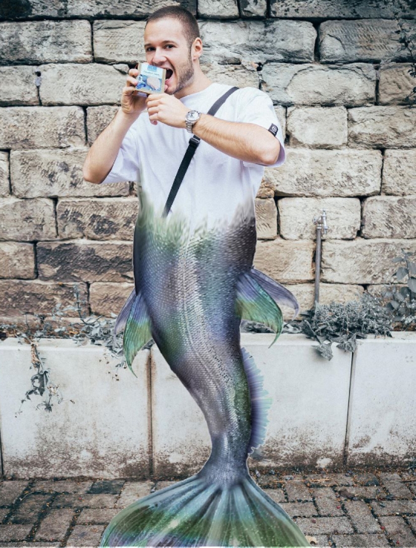 A German blogger showed how he eats a dolphin and became an object of hatred. The prank had to be urgently exposed