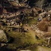 A giant cave in China, which could fit an entire village for 100 people