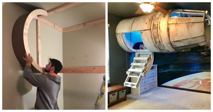 A loving father built a spaceship for his son A loving father built a spaceship for his son