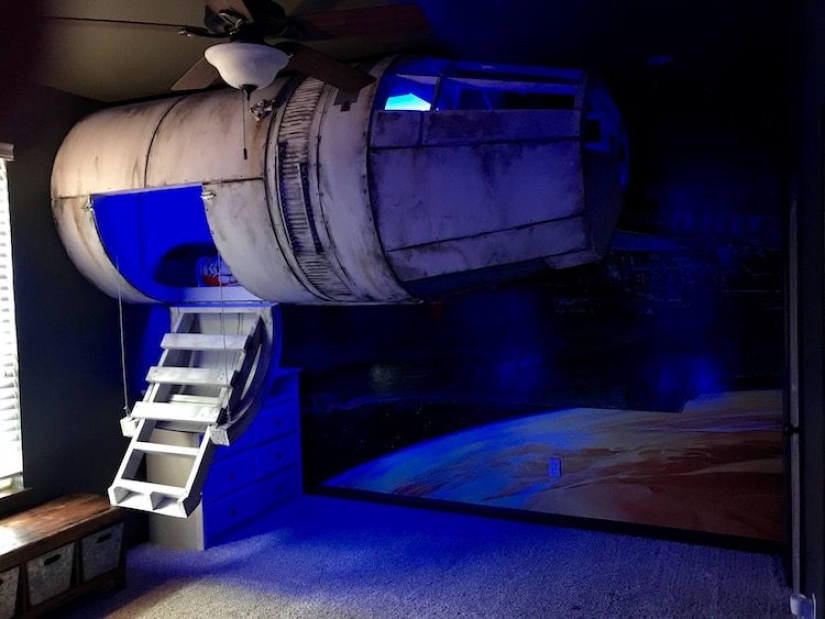 A loving father built a spaceship for his son A loving father built a spaceship for his son