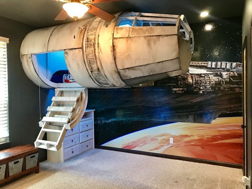 A loving father built a spaceship for his son A loving father built a spaceship for his son
