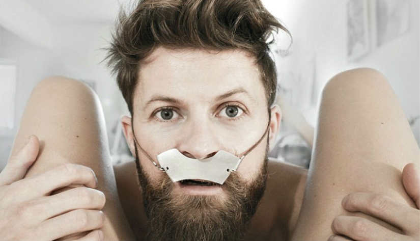 A miracle accessory for a hipster mustache A miracle accessory for a hipster mustache