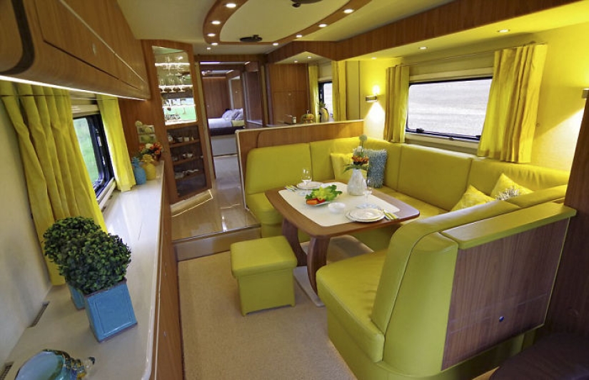 A mobile home with a built-in garage for almost 100 million rubles