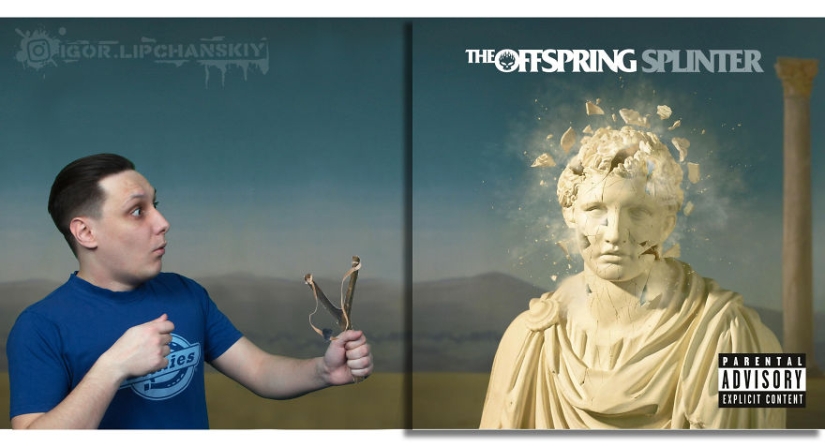 A music lover from Volgograd adds himself to the covers of music albums A music lover from Volgograd adds himself to the covers of music albums