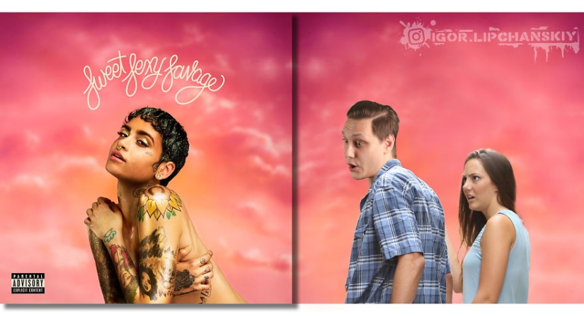 A music lover from Volgograd adds himself to the covers of music albums A music lover from Volgograd adds himself to the covers of music albums