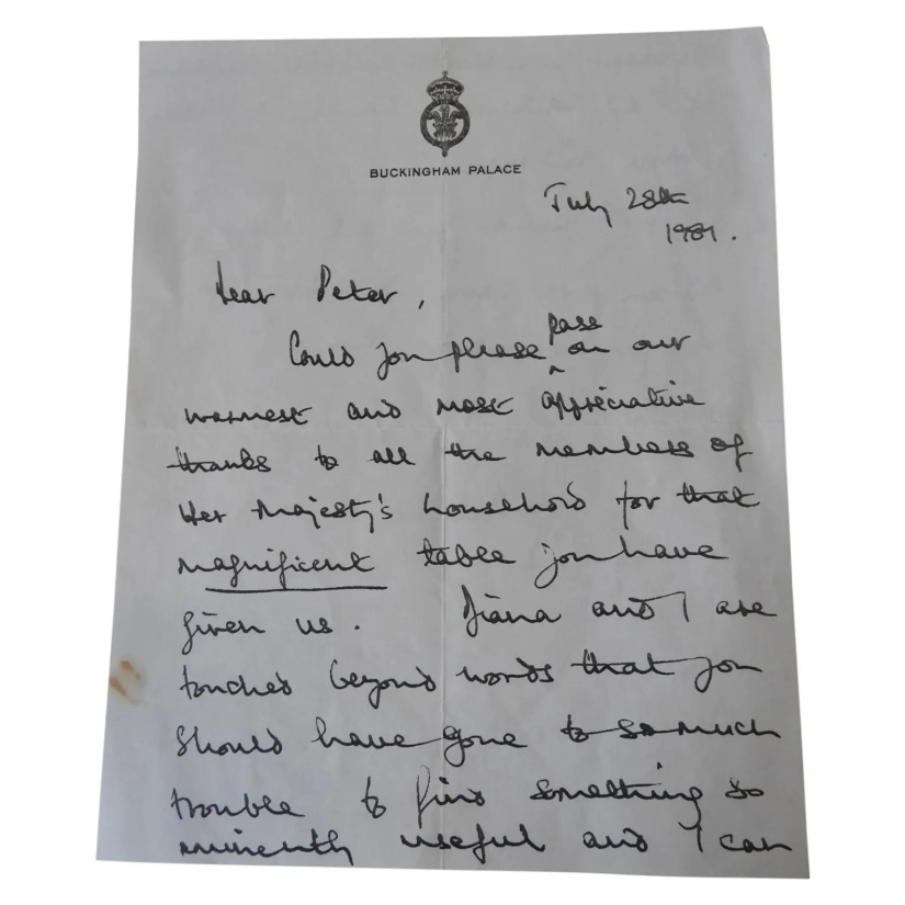 A piece of cake from the wedding of Princess Diana and Prince Charles has been sold at auction