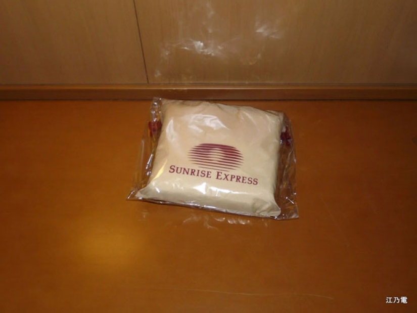 A reserved seat on the Japanese Sunrise Izumo night train