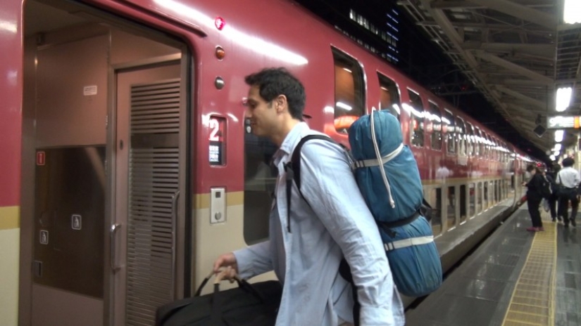 A reserved seat on the Japanese Sunrise Izumo night train