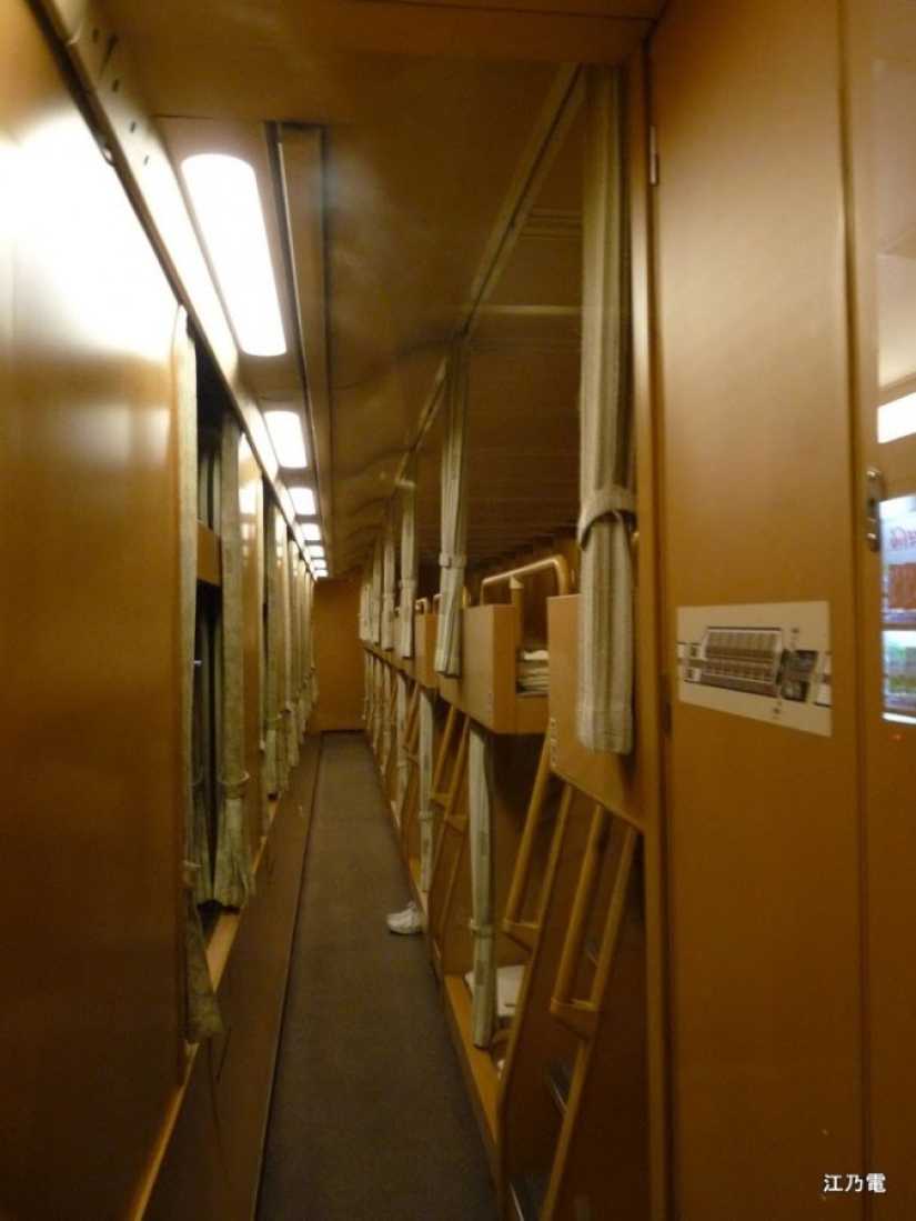 A reserved seat on the Japanese Sunrise Izumo night train