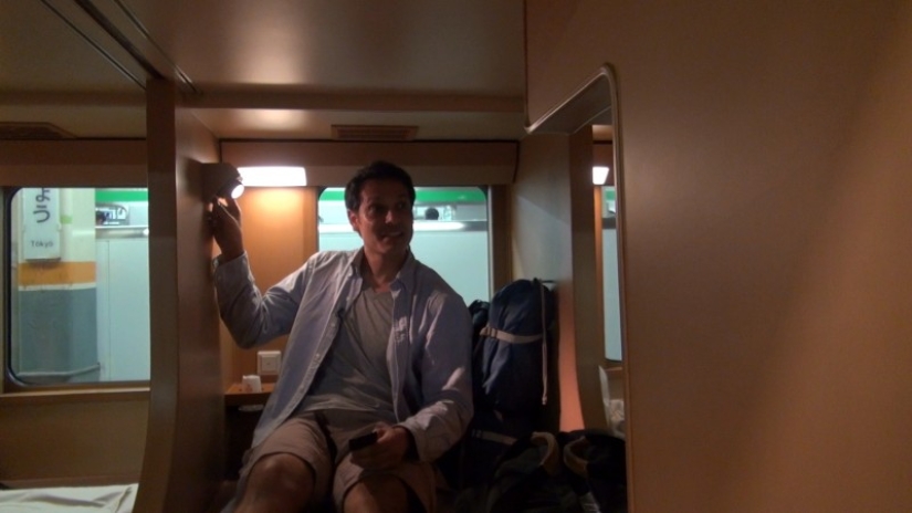 A reserved seat on the Japanese Sunrise Izumo night train