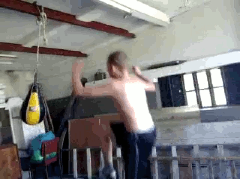 A selection of epic failures during training