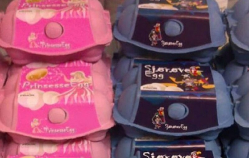 Absurd women's and men's products on the shelves Absurd women's and men's products on the shelves