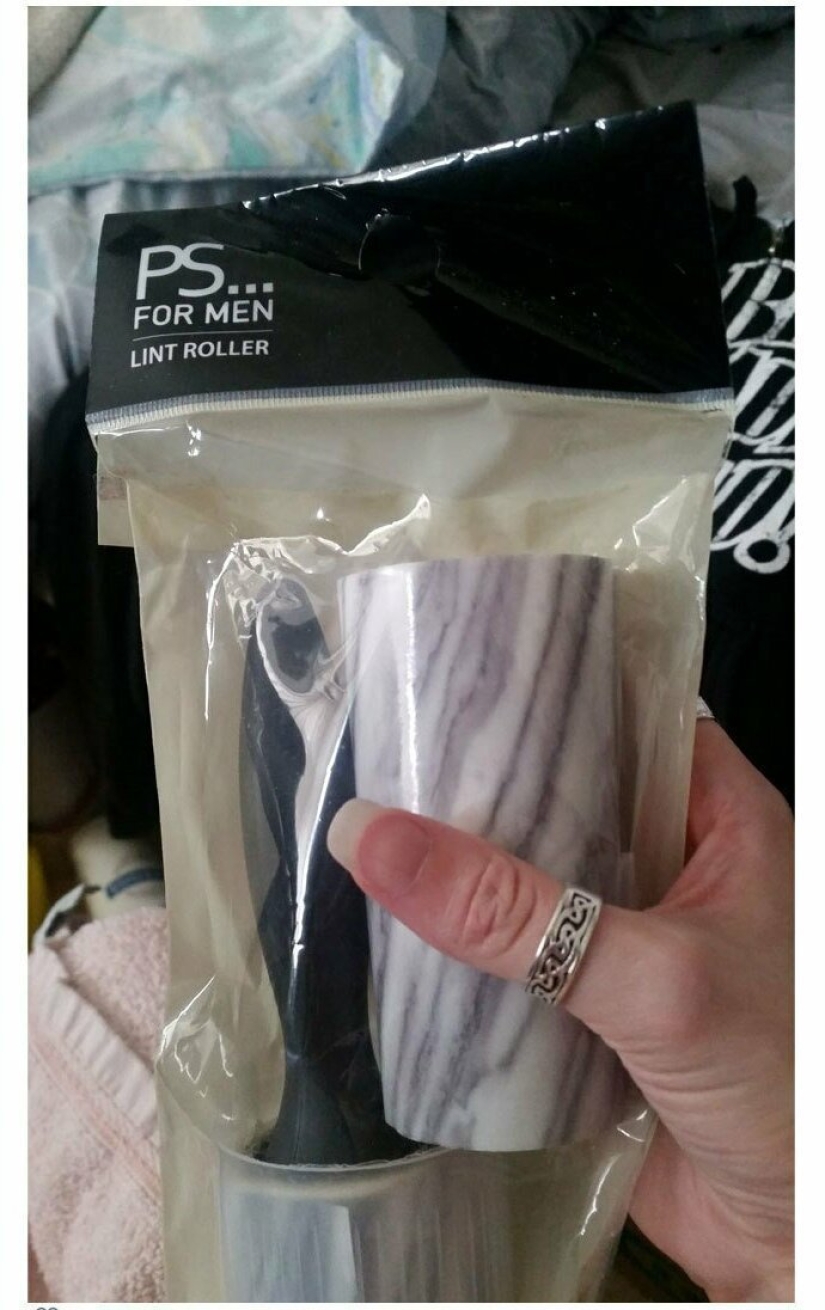 Absurd women's and men's products on the shelves Absurd women's and men's products on the shelves