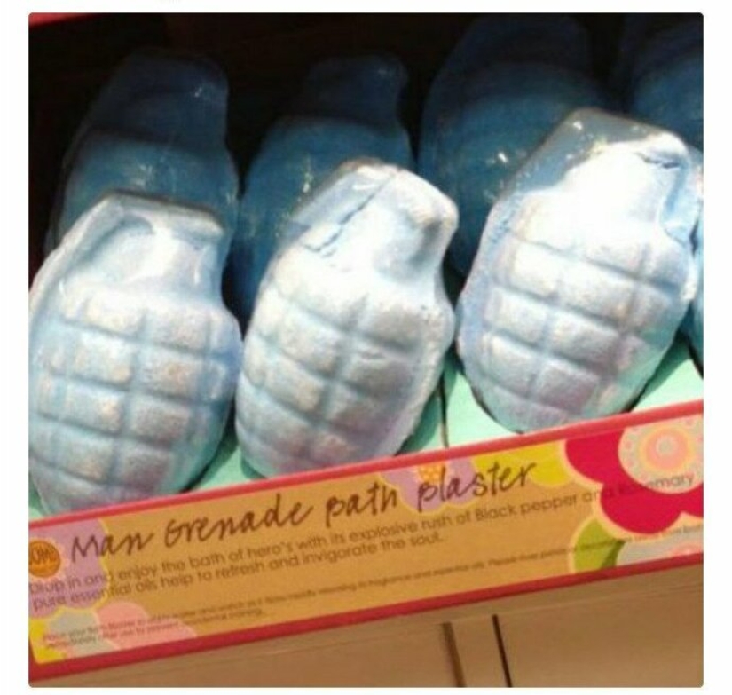 Absurd women's and men's products on the shelves Absurd women's and men's products on the shelves