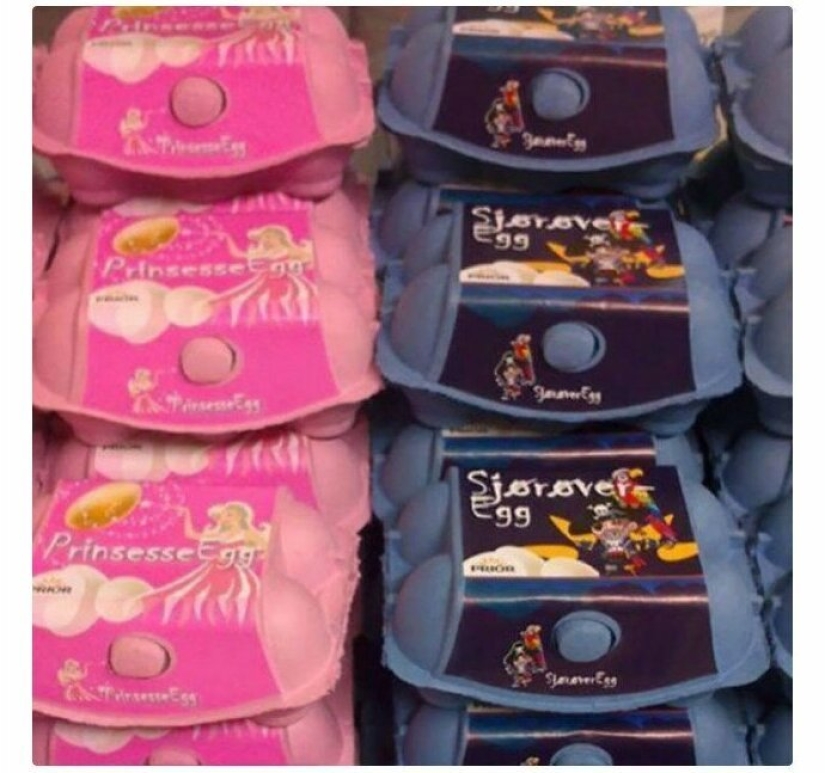 Absurd women's and men's products on the shelves Absurd women's and men's products on the shelves