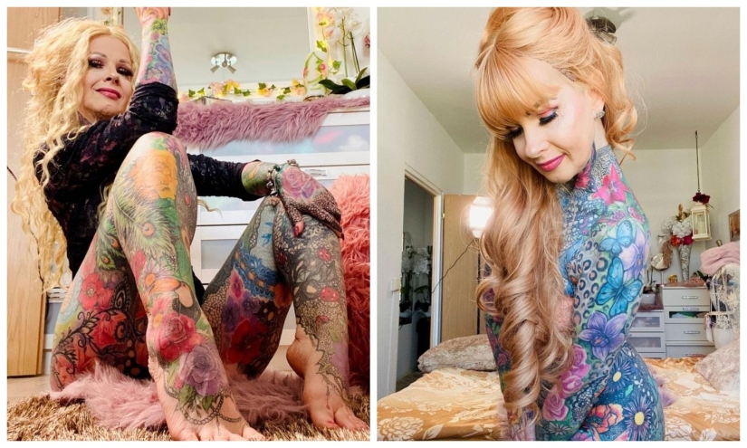 Abuelita caliente en tatuajes admira fotos sinceras