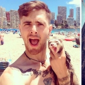 After the tragic death of loved ones, the guy sold everything to travel the world with a ferret