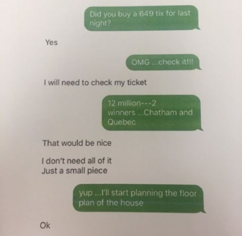 After winning the lottery, the Canadian quit and left the girl with whom they dreamed of a prize After winning the lottery, the Canadian quit and left the girl with whom they dreamed of a prize