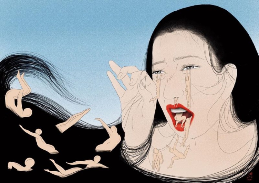 Al borde de la realidad y la alucinación: Ilustraciones psicodélicas de Miki Kim