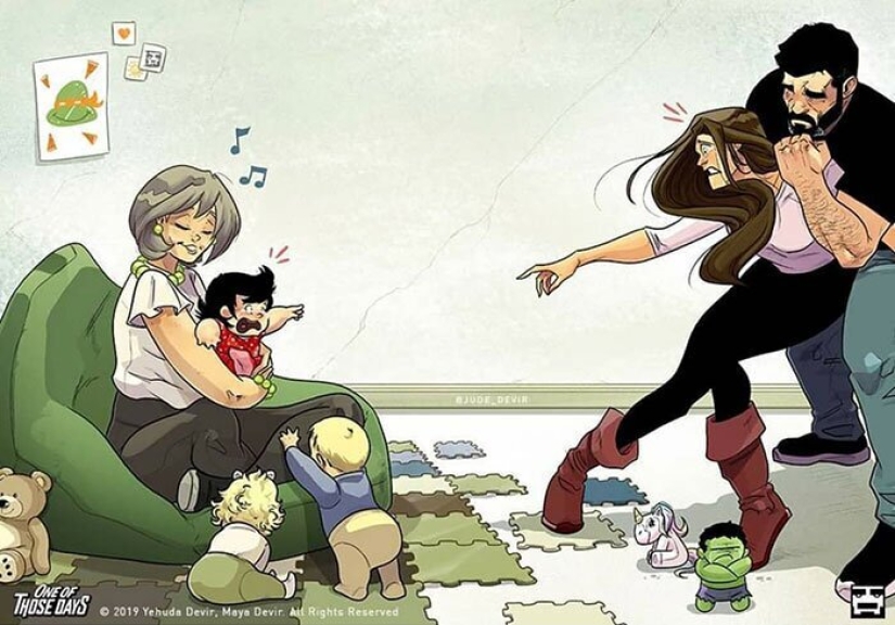 Alegrías y dificultades de la paternidad: un artista de Israel dibuja cómics sobre su esposa e hija Alegrías y dificultades de la paternidad: un artista de Israel dibuja cómics sobre su esposa e hija