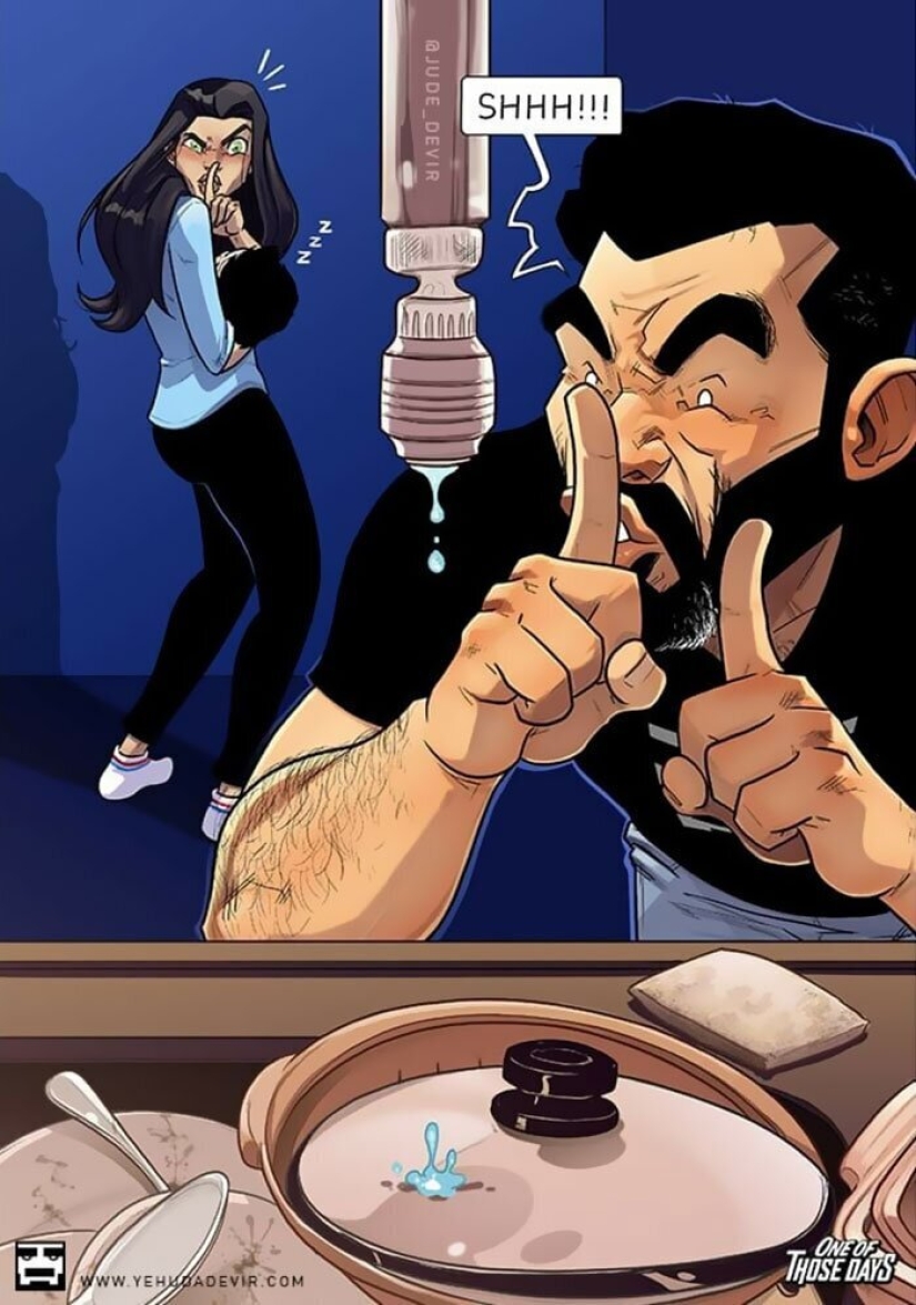 Alegrías y dificultades de la paternidad: un artista de Israel dibuja cómics sobre su esposa e hija Alegrías y dificultades de la paternidad: un artista de Israel dibuja cómics sobre su esposa e hija