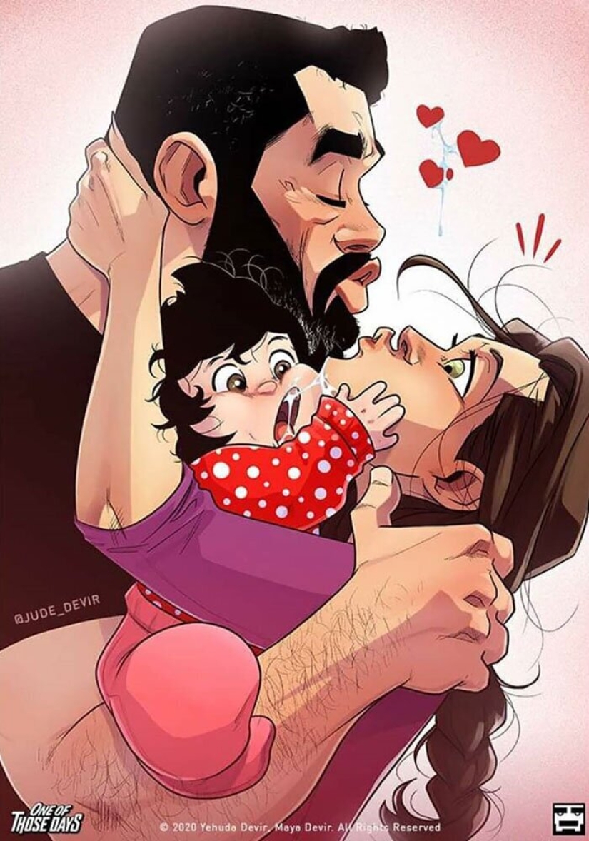 Alegrías y dificultades de la paternidad: un artista de Israel dibuja cómics sobre su esposa e hija Alegrías y dificultades de la paternidad: un artista de Israel dibuja cómics sobre su esposa e hija