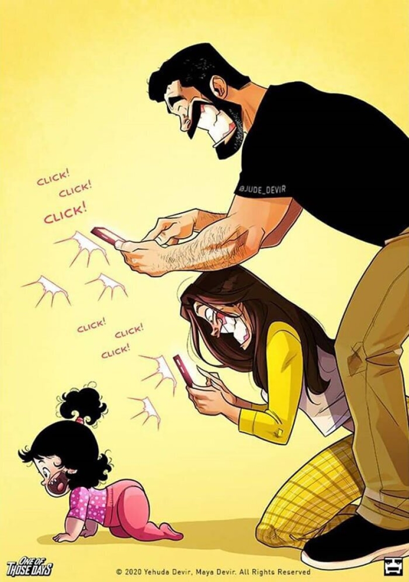 Alegrías y dificultades de la paternidad: un artista de Israel dibuja cómics sobre su esposa e hija Alegrías y dificultades de la paternidad: un artista de Israel dibuja cómics sobre su esposa e hija