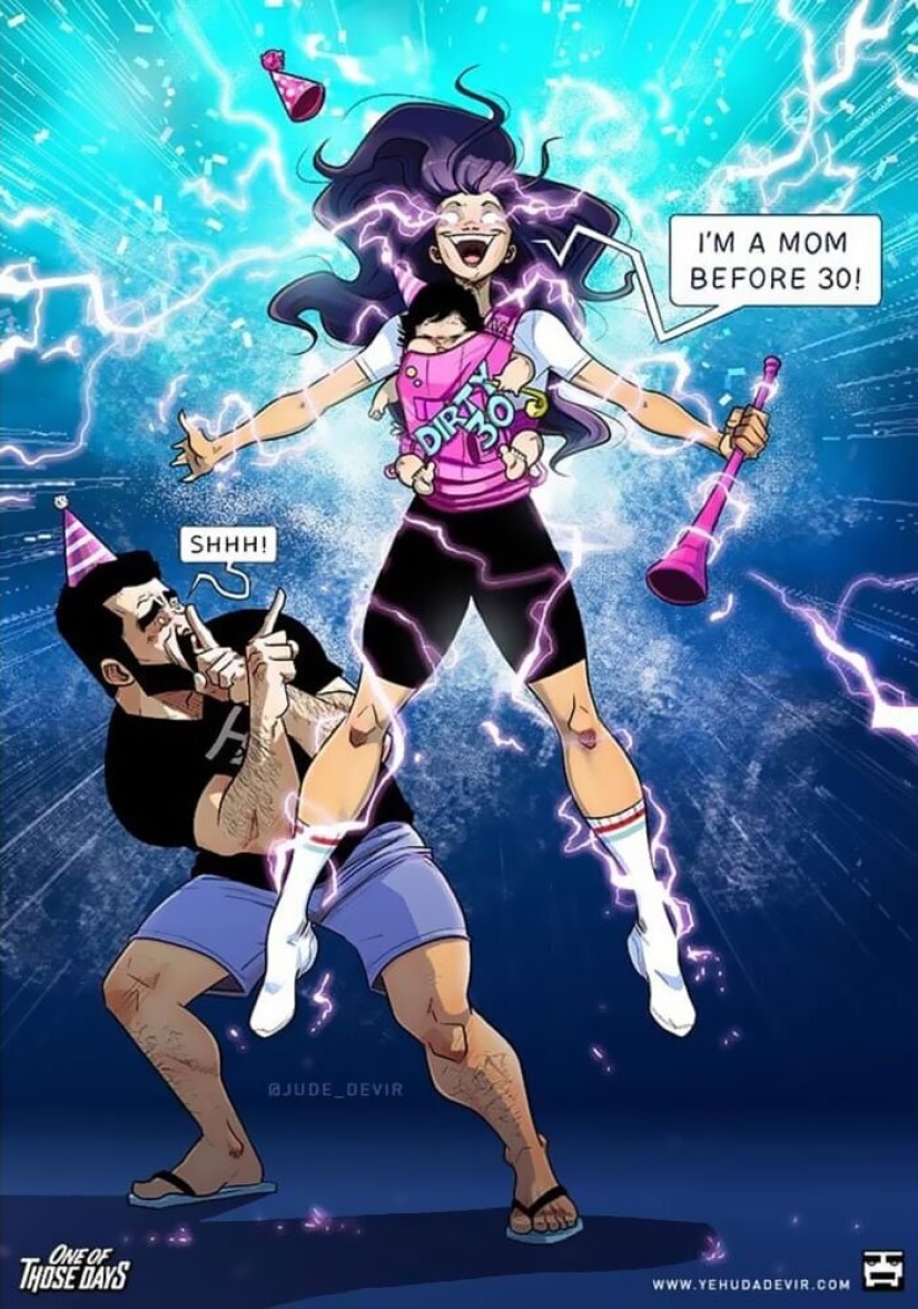 Alegrías y dificultades de la paternidad: un artista de Israel dibuja cómics sobre su esposa e hija Alegrías y dificultades de la paternidad: un artista de Israel dibuja cómics sobre su esposa e hija