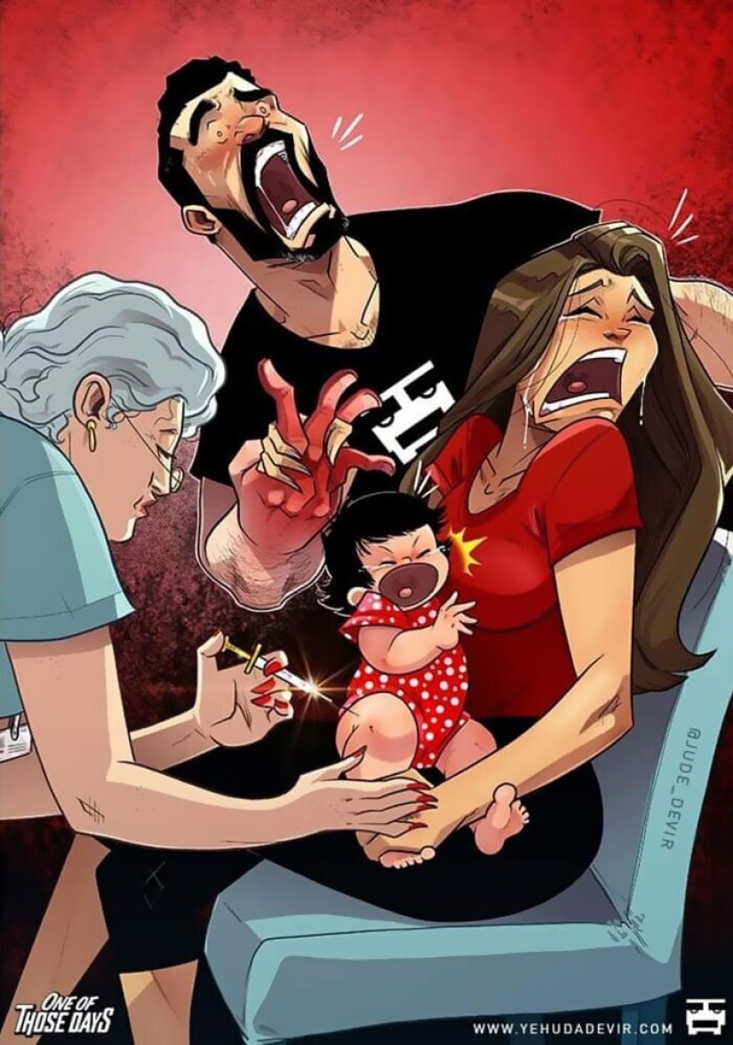 Alegrías y dificultades de la paternidad: un artista de Israel dibuja cómics sobre su esposa e hija Alegrías y dificultades de la paternidad: un artista de Israel dibuja cómics sobre su esposa e hija
