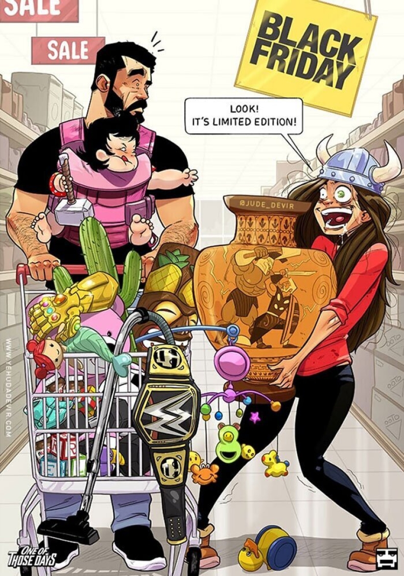 Alegrías y dificultades de la paternidad: un artista de Israel dibuja cómics sobre su esposa e hija Alegrías y dificultades de la paternidad: un artista de Israel dibuja cómics sobre su esposa e hija