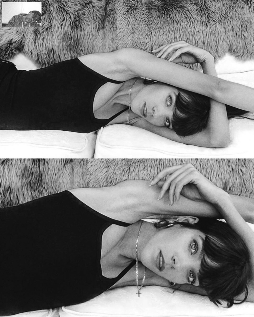 Alessio Albi's remote photoshoot on webcam during quarantine