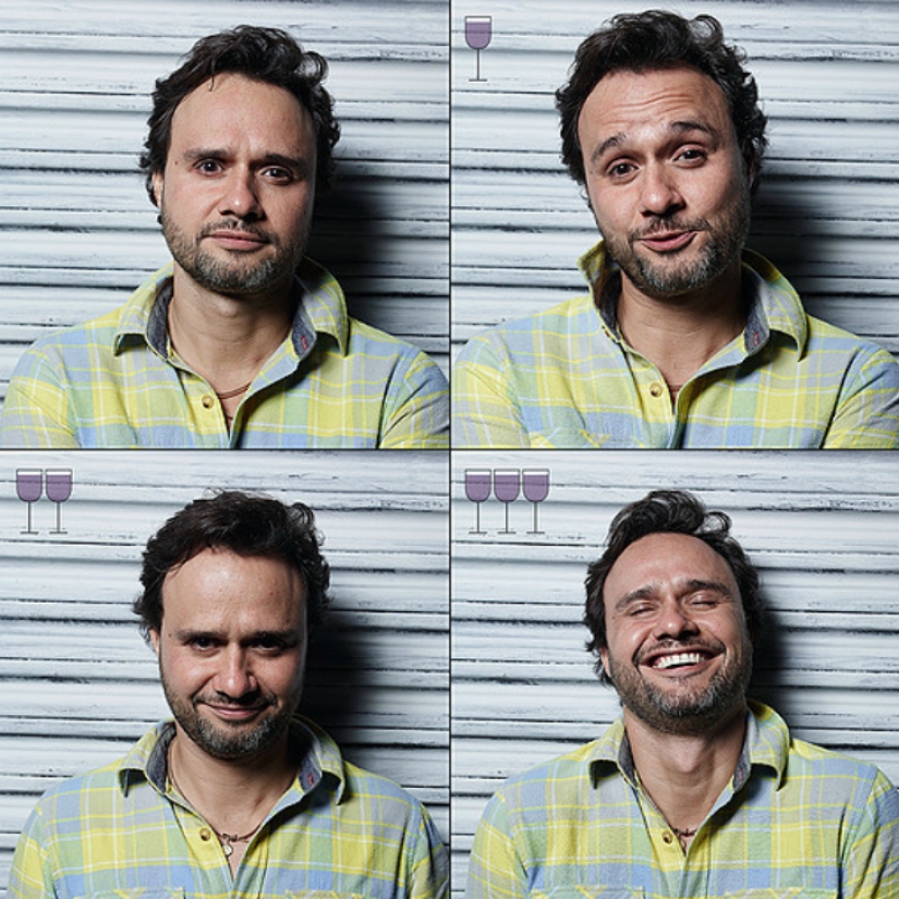 All shades of drunk: face before and after a couple of glasses All shades of drunk: face before and after a couple of glasses