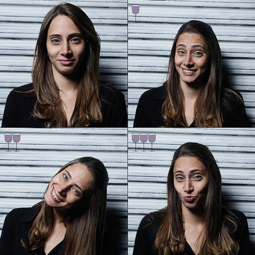 All shades of drunk: face before and after a couple of glasses All shades of drunk: face before and after a couple of glasses