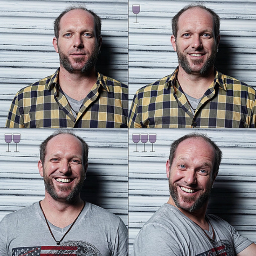 All shades of drunk: face before and after a couple of glasses All shades of drunk: face before and after a couple of glasses