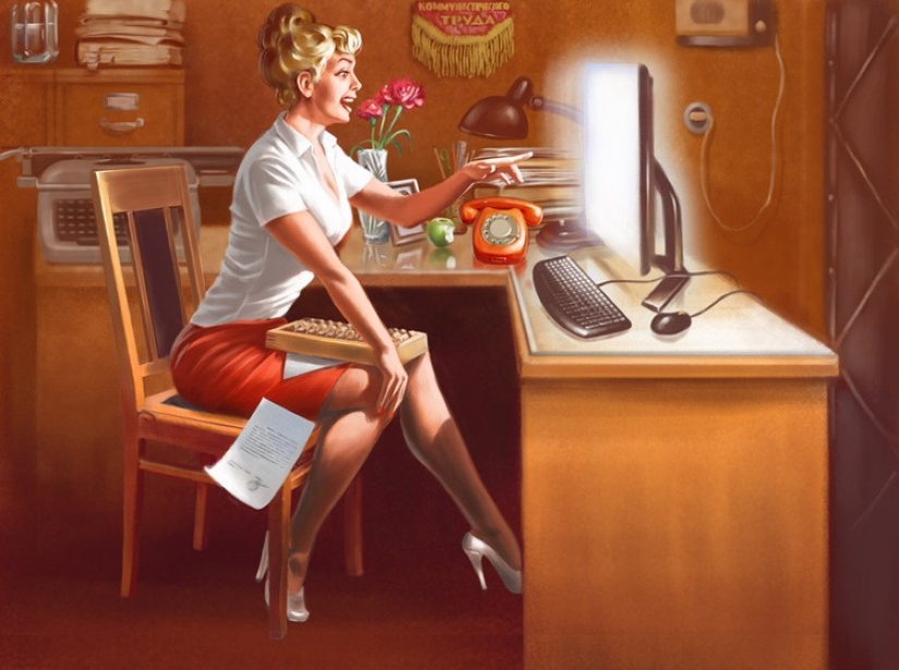 Amazing "Soviet" pin-up by Valery Barykin Amazing "Soviet" pin-up by Valery Barykin