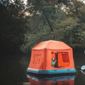 Americans have come up with a floating tent for camping