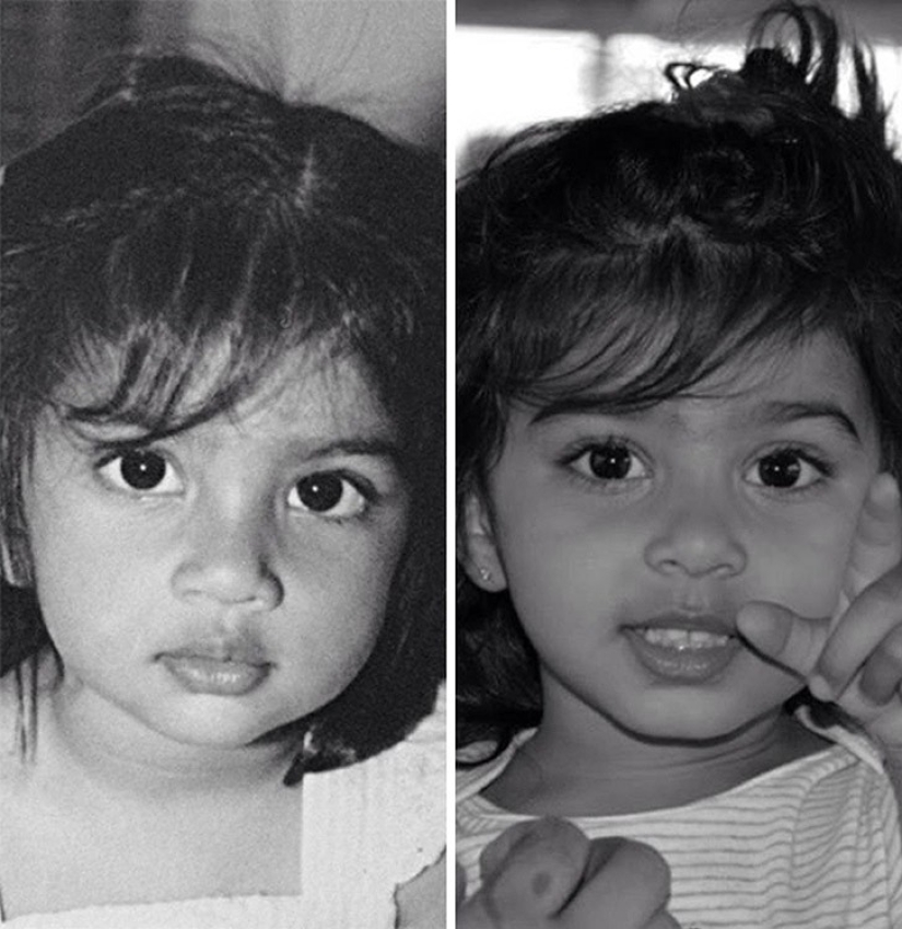 An apple from an apple tree — parents and children at the same age An apple from an apple tree — parents and children at the same age