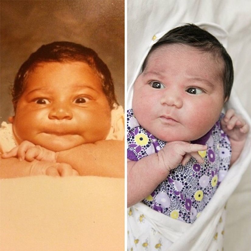 An apple from an apple tree — parents and children at the same age An apple from an apple tree — parents and children at the same age