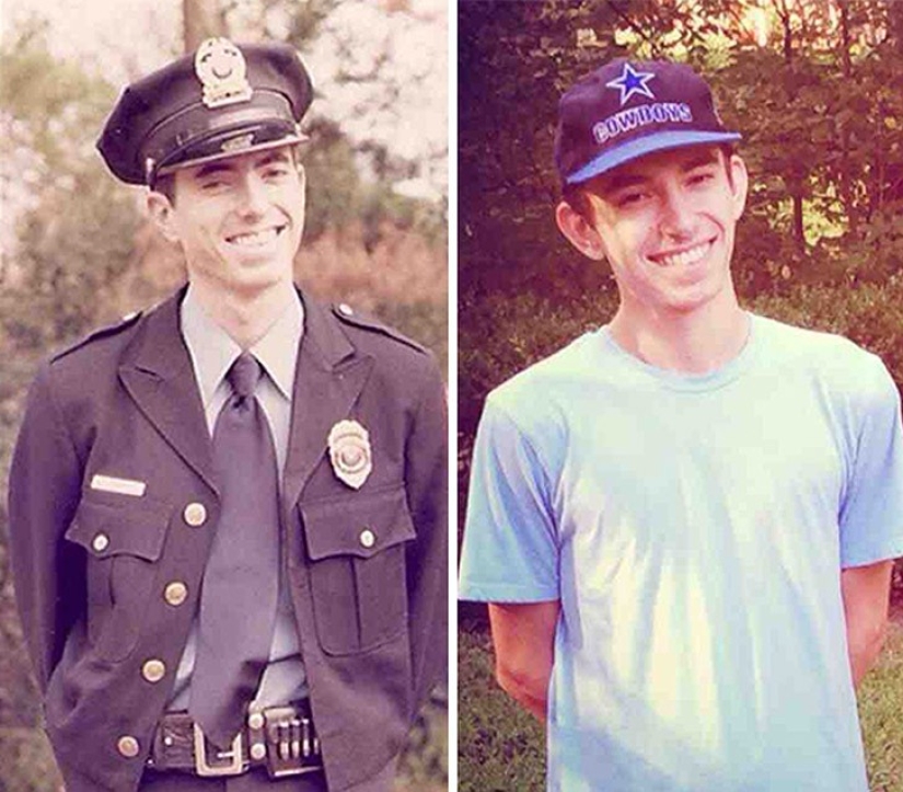 An apple from an apple tree — parents and children at the same age An apple from an apple tree — parents and children at the same age
