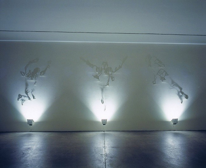 An artist who paints with a shadow An artist who paints with a shadow