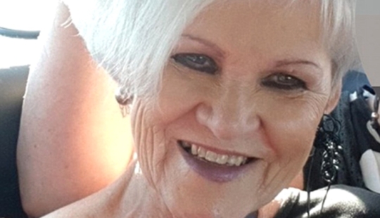 An old lady from Australia has profitably invested someone else's savings in her face An old lady from Australia has profitably invested someone else's savings in her face