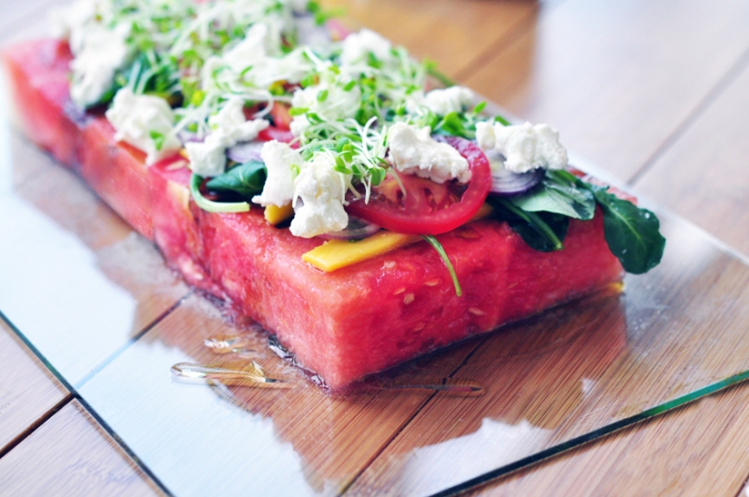 An unusual watermelon salad that you will definitely like