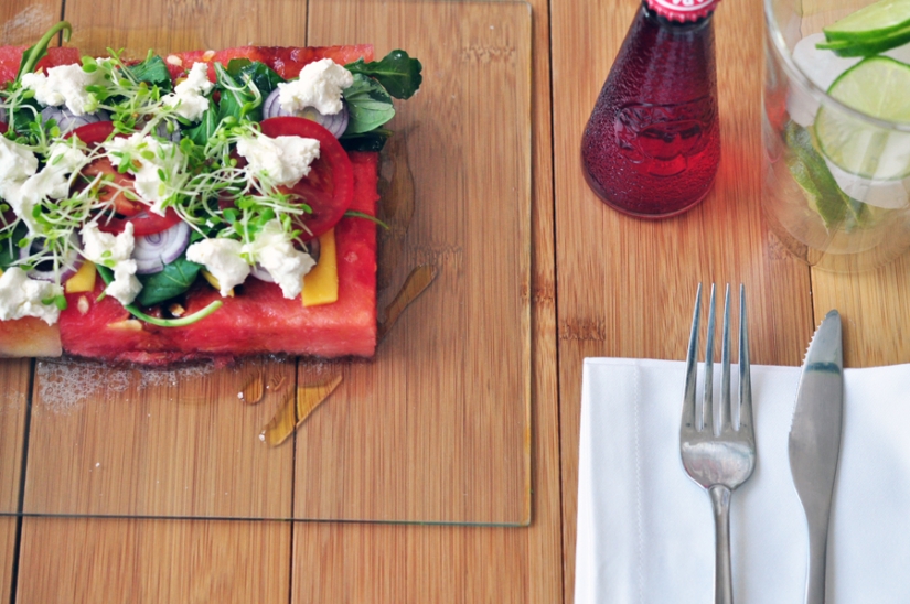 An unusual watermelon salad that you will definitely like