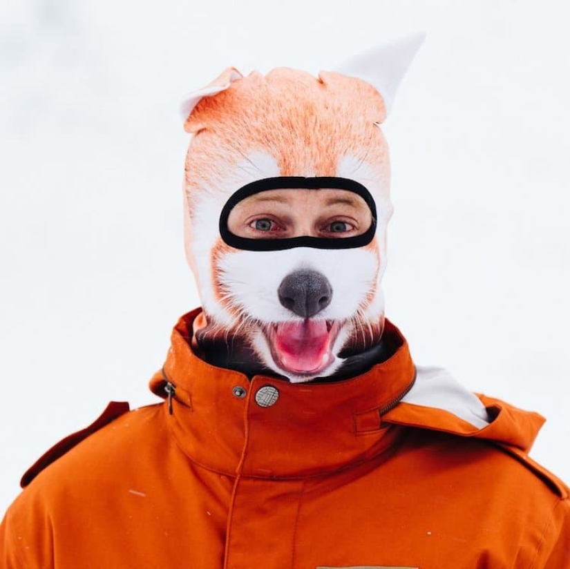 Animals on skis: designers from Canada have created "animal" balaclavas
