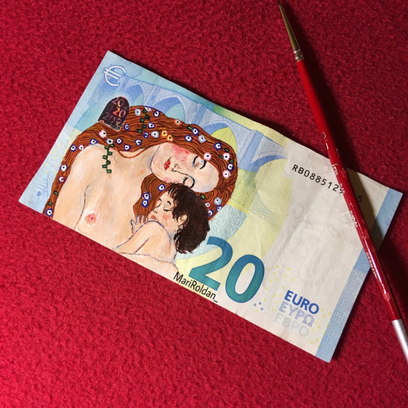Art is more expensive than money: A Spaniard draws gorgeous pictures on 50 euro bills Art is more expensive than money: A Spaniard draws gorgeous pictures on 50 euro bills