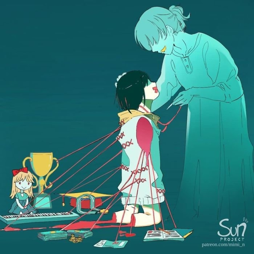 Artista de anime de Indonesia retrata el lado oscuro de la sociedad