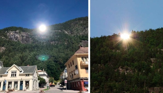 As residents of the Norwegian city returned sun