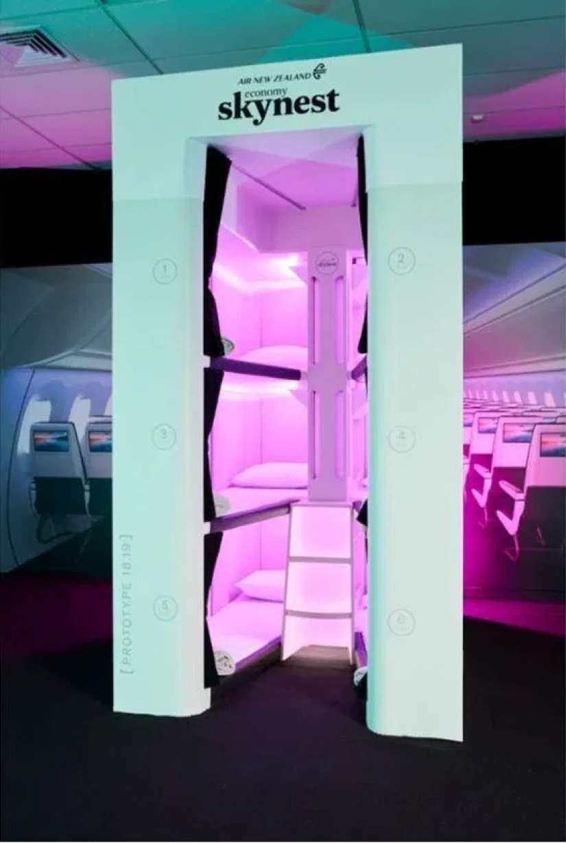 Asiento reservado Sky: los pasajeros de clase turista de New Zealand Airlines podrán recostarse durante el vuelo