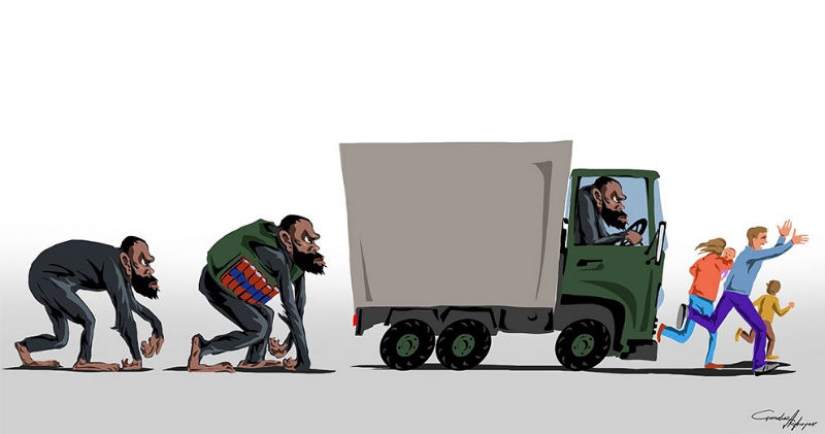 Azerbaijani artist ridiculed Trump, Zuckerberg, terrorists and spinners Azerbaijani artist ridiculed Trump, Zuckerberg, terrorists and spinners