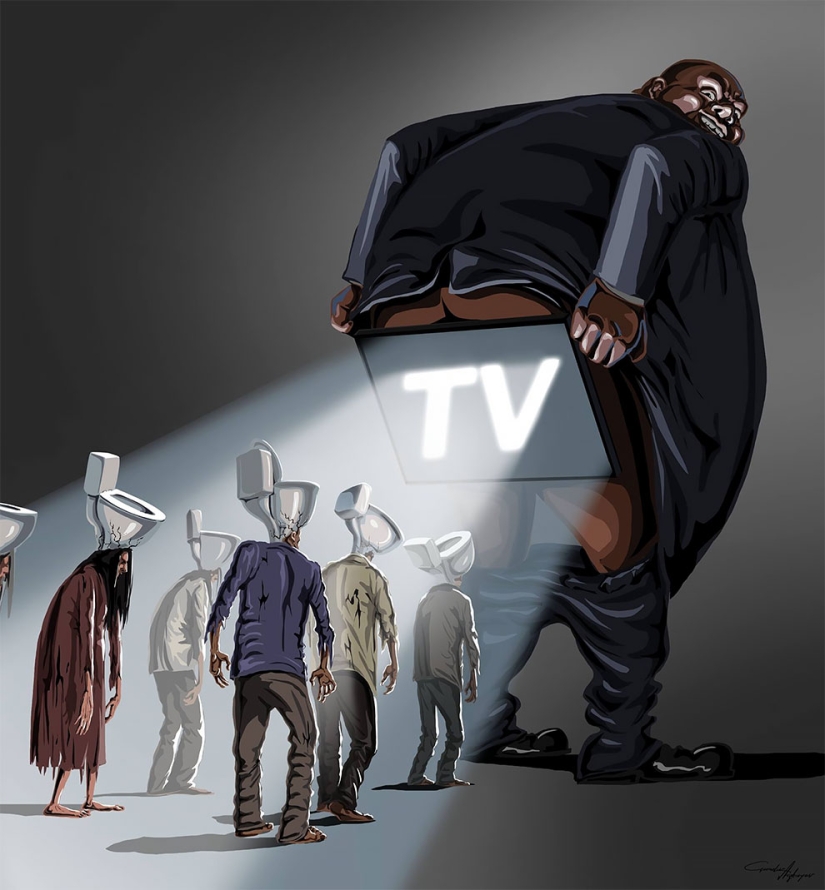 Azerbaijani artist ridiculed Trump, Zuckerberg, terrorists and spinners Azerbaijani artist ridiculed Trump, Zuckerberg, terrorists and spinners